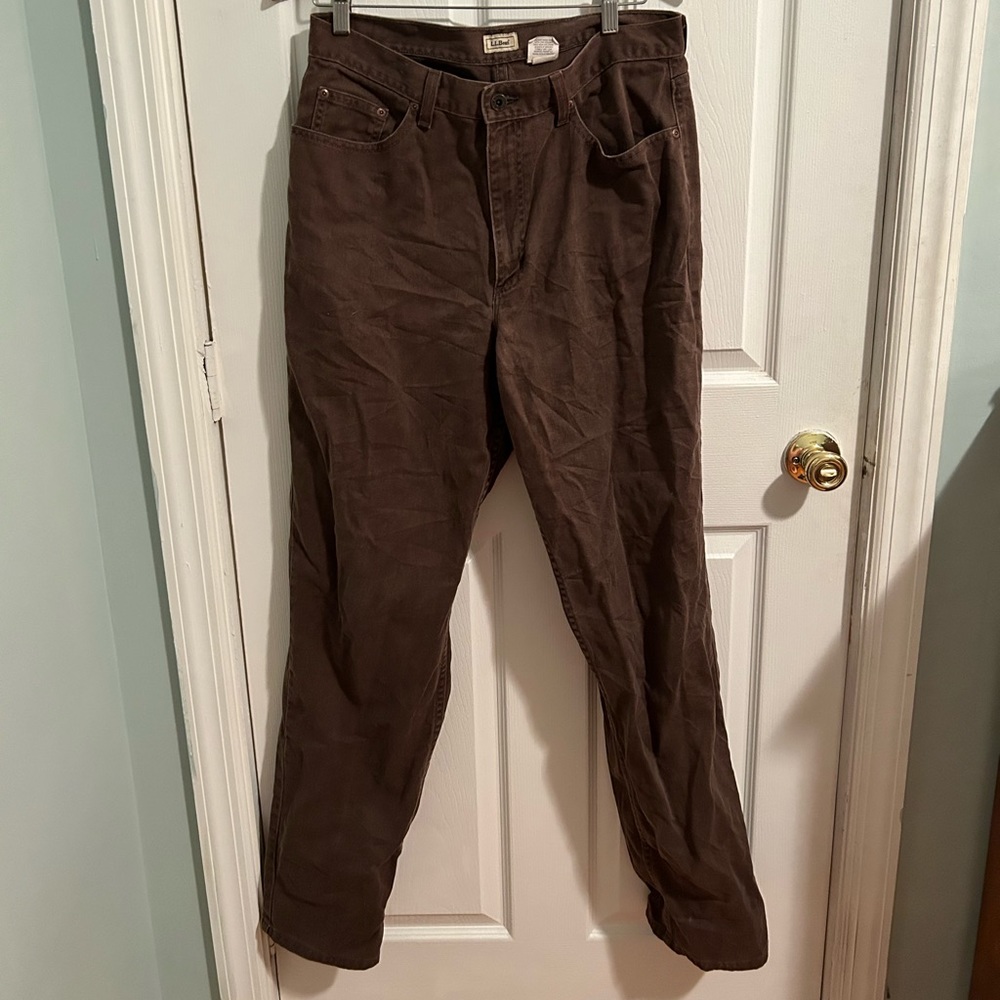 L.L. Bean High Rise Canvas Pants